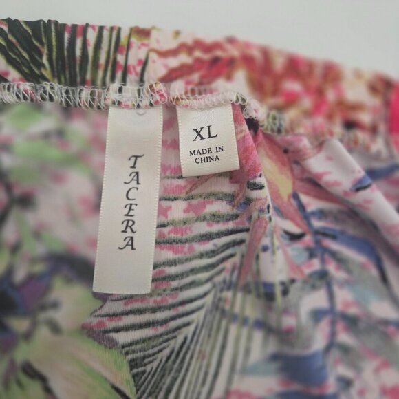 Tacera Multicolor Off Shoulder Knee Length Floral Dress Sz XL - Picture 5 of 8